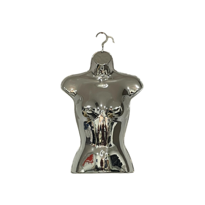 Chrome Gloss Female Hanging Half Body Form