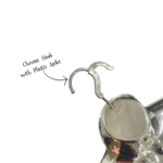 Chrome Hook with plastic spike hanging form