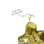 Chrome Hook with plastic spike hanging form