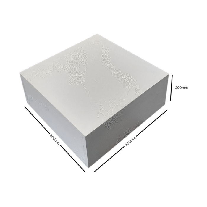 Window Display Plinth 500x500x200mm Dimensions