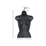 Black Female Hanging Half Body Form Size Chart