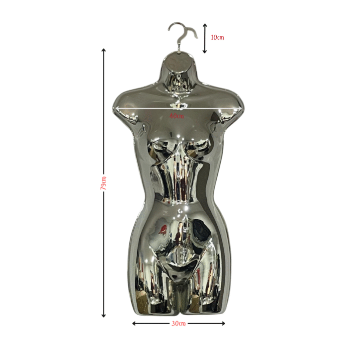 Black Gloss Female Hanging Body Form Size Chart