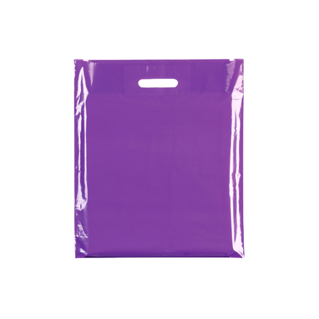 Small Plastic purple carrier bags – bulk plain purple carrier bags for retail and events