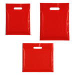 Plastic red carrier bags – bulk plain red carrier bags for retail and events