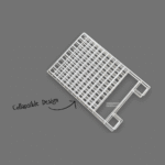 Square collapsible white dump bin with wire construction