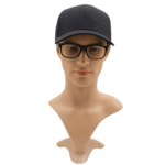 Skintone Male display head with realistic facial features and shoulder base, ideal for wigs, hats, and jewelry display