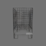 Square collapsible black dump bin with wire construction