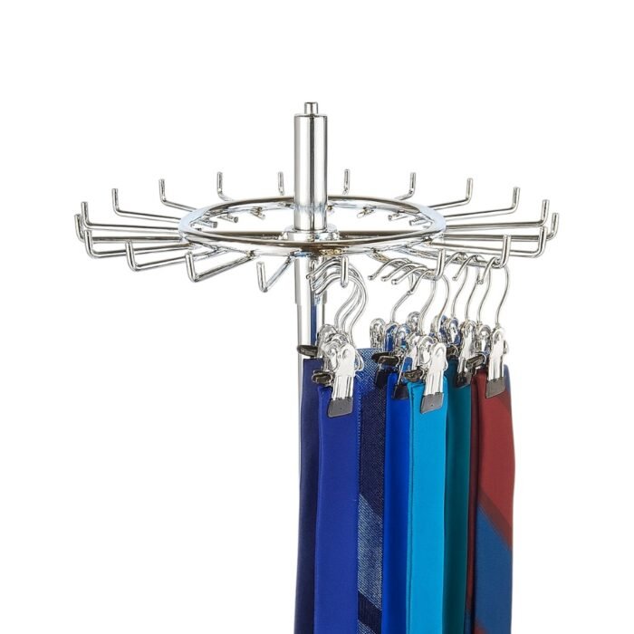 Chrome Revolving Tie and Belt Rail