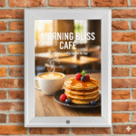 A1 lockable poster snap frame 32mm aluminium tamper-proof display frame