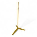 Articulated armed female tailors dummy with gold stand and wooden arms