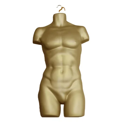 Gold Male Hanging Body Form | Retail Display Mannequin – H960mm
