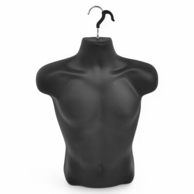 Black Male Hanging Half Body Form | Retail Display Mannequin – H571mm
