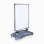 A1 silver wind resistant pavement sign heavy duty water base with double sided poster display