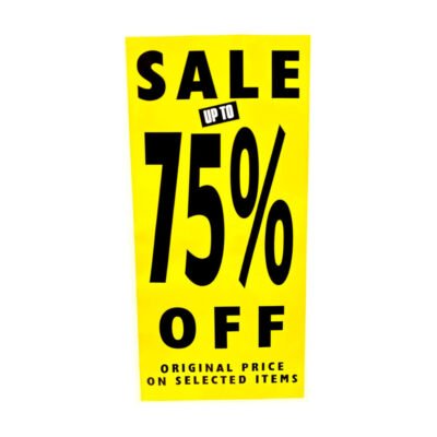 Sale Up to 75% Off  Poster for Retail Displays