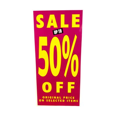 Sale Up to 50% Off  Retail Promotion Poster