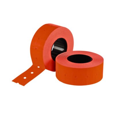 CT1 21x12mm Labels - Fluorescent Red Permanent