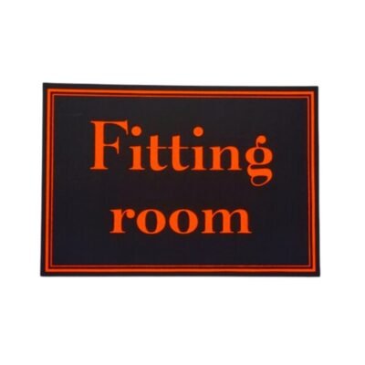 Black Signage Board-Fittng Room